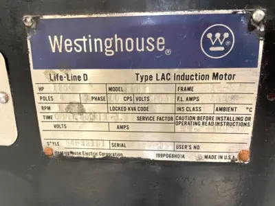 Used Westinghouse HSW2 A.C. Motors Michigan US | Maverick Industrial Sales #1463084