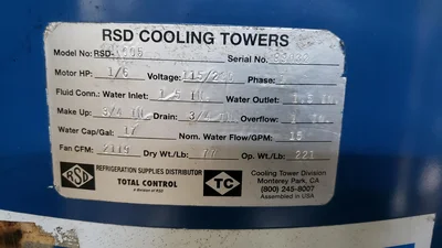 Cooling Tower RSD Model RSD-005 # 84929