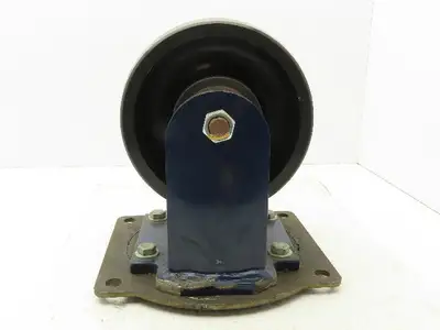 RWM Kingpinless 2-95 Swivel Plate 8"x3" Dual Caster Wheel Solid Urethane 5000Lb