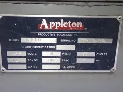 Used APPLETON S210 Core Cutters Ohio US | HGR 24 #728685