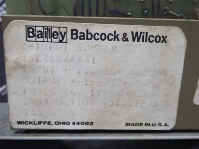 Bailey Controls 752210AAAA1 2-Input Summer Module Used