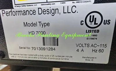 Used PERFORMANCE DESIGN HD7000 Binding Equipment North Carolina US | BROOKS PRINTING EQUIPMENT #1548182