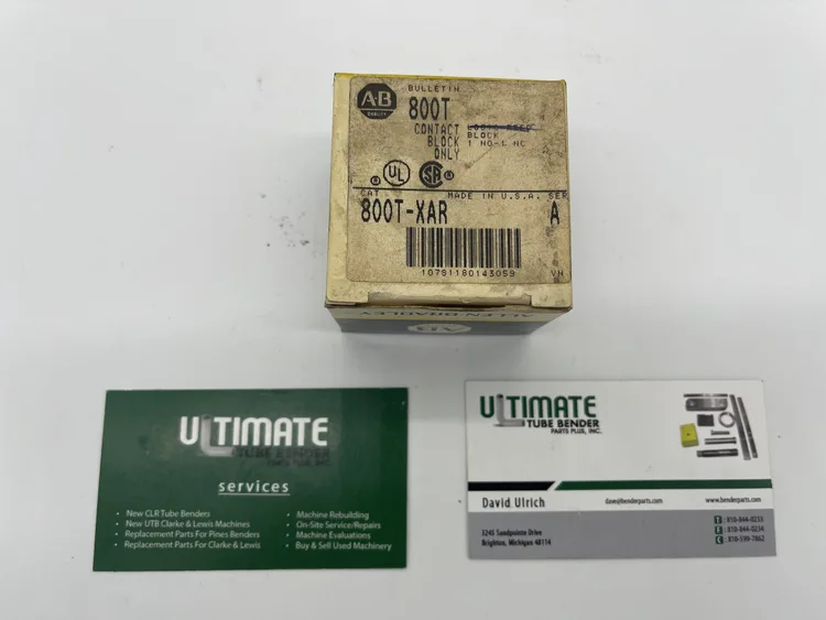 New | in-Stock ALLEN BRADLEY 800T-XAR Pipe, Tube & Bar Benders Parts Michigan US | Ultimate Tube Bender Parts Plus #201572