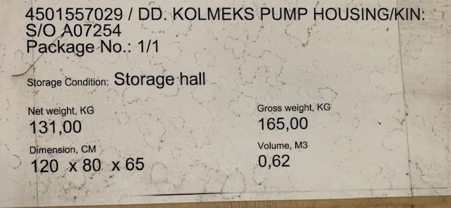 Used Kolmeks pump _UNKNOWN_ Pump Parts Minnesota US | Peak Machinery, Inc. #285819
