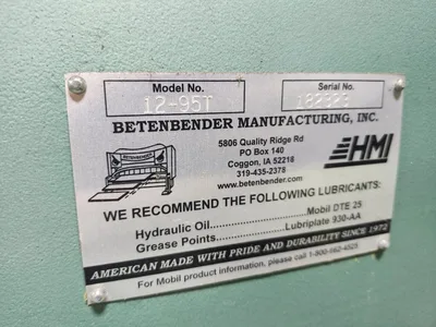 Used 2023 BETENBENDER 12-95T Press Brakes Georgia US | The Equipment Hub #1148000