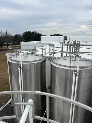 Walker Stainless 20,000 Gallon Jacketed Stainless Steel Storage Tanks SA240/T316L R-717 Lot of 4 1997