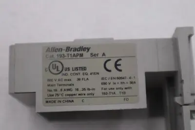 LOT OF 2 --- AB ALLEN BRADLEY 193-T1APM / 193T1APM STK H1607A