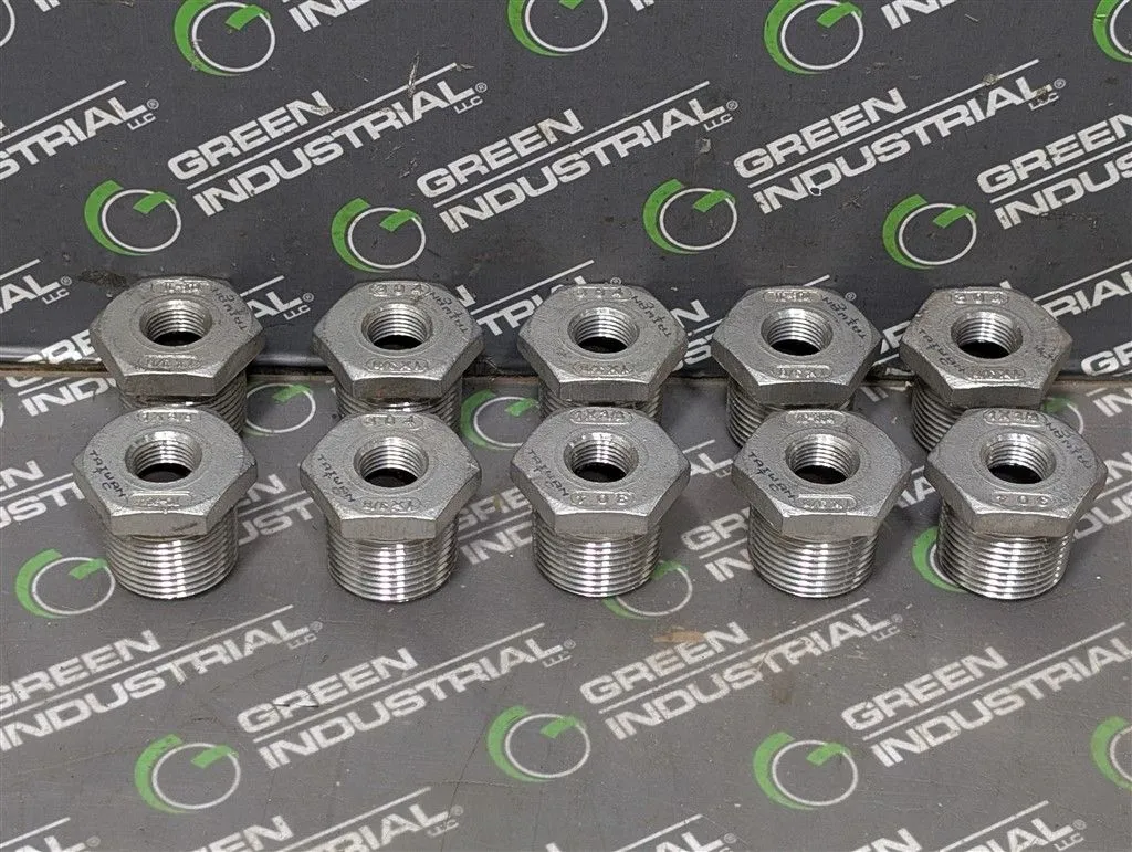Lot of 10 Unbranded 1x3/8 340 Reducing Hex Bushings Used