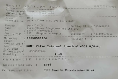 NEW Agilent Z0350587900