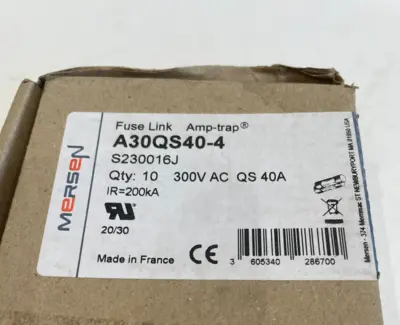 NEW MERSEN A30QS40-4 FUSE 300V 40A LOT OF 10 A30QS404