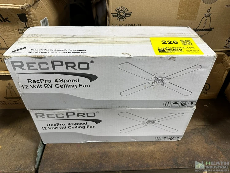 Used _UNKNOWN_ (2) RECPRO 4 SPEED 12V RV CEILING FANS Fans Illinois US | Heath Industrial Auction Services #1549899