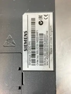 Siemens 6SL3210-1KE22-6AF1 Sinamics G120C Pn / Ver.B03/V4.7 (9.4.1)