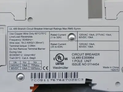 NEW WEIDMULLER BR1C5UC