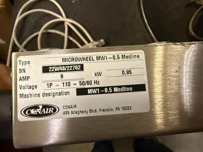 2022 CONAIR MICROWHEEL MW1 PLASTICS DRYER | Machinery Network (5)