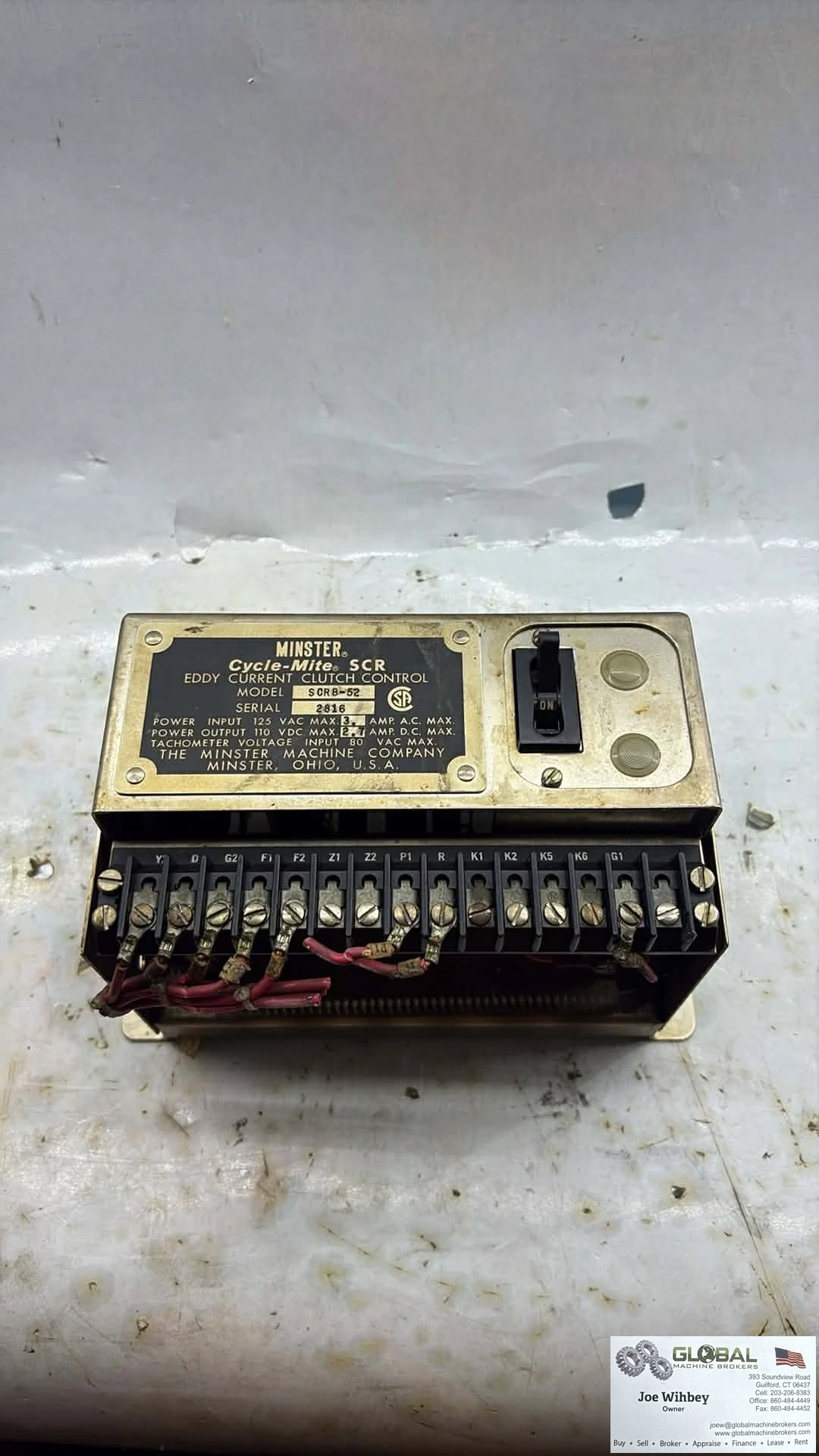 Minster SCRB-58 Cycle-Mite SCR Eddy Current Clutch Control