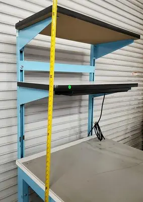 WORKBENCH WITH STORAGE AND LIGHT 36''  X 36''