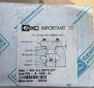 Ariel 90cps Suction Valve PN B-8430- HL