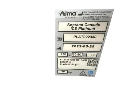 Used 2022 ALMA SOPRANO CONSOLE ICE PLATINUM Lasers / Laser Systems Texas US | The Medical Device Source #1480937
