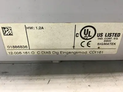 USED SIGMATEK 12-006-161-O CDI161
