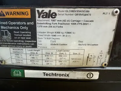 Used 2018 YALE GLC080VX Misc Forklifts Minnesota US | Birnstengel Equipment #1550230