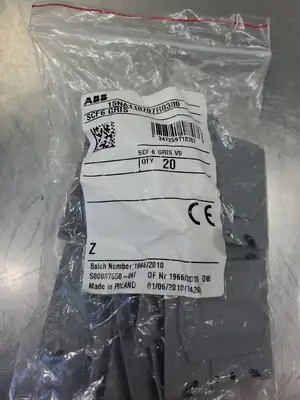 ABB Entrelec SCM6 GRIS 1SNA118707R0300 End Pieces, Lot of 20. 4D-43