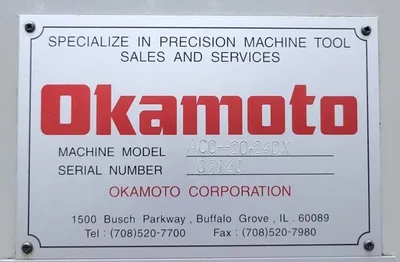2000 OKAMOTO ACC 20-24DX GRINDERS, SURFACE, RECIPROC. TABLE (HOR. SPDL.) | Wigglesworth Machinery (5)