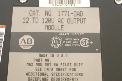 ALLEN BRADLEY 1771-OAD OUTPUT MODULE 1771OAD