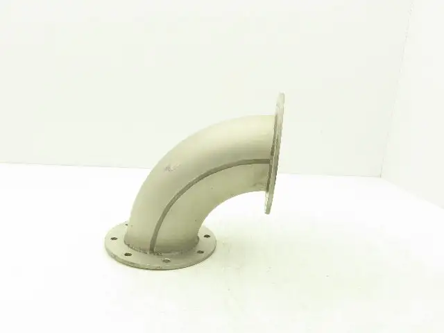 90° Elbow Pipe Fitting 4" Flanged Aluminum 8-Bolt