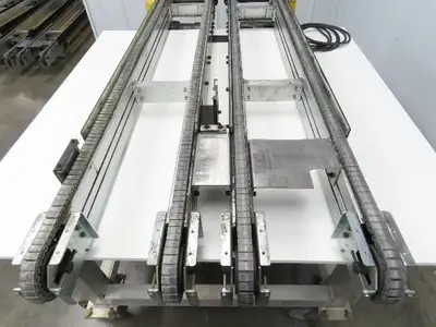 NKE CSB89A-PS-MD-222-1450-36-90W-3 Plastic Chain Conveyor 2-Row Double 220V 3PH