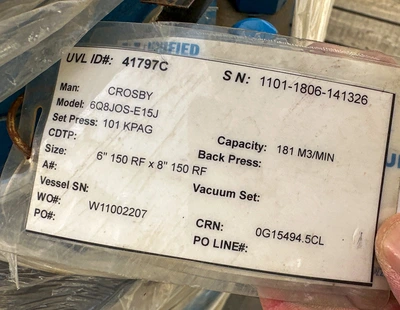 New | in-Stock 2022 ANDERSON GREENWOOD CROSBY 6Q8JOS-E15J Valves/Fittings Alberta CA | Solutions 4 Manufacturing #1384896