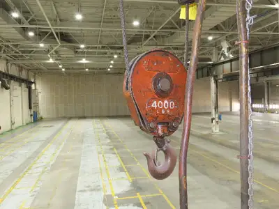 Cleveland Tramrail P&H 2 Ton Single Girder Underhung Bridge Crane 46' Span