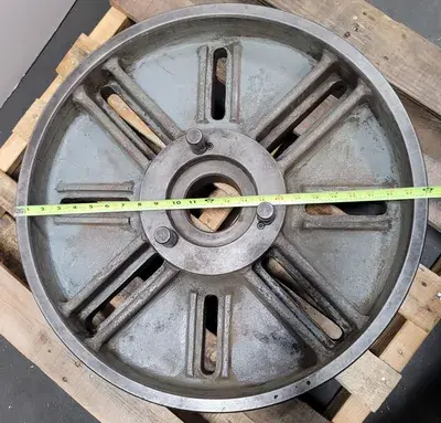 D1-8 LATHE FACE PLATE, 24" DIAMETER, 3 PINS, 3-1/2" THROUGH HOLE
