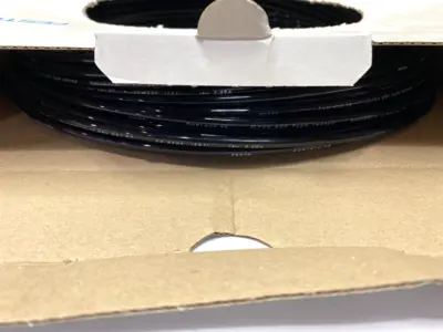 USED FESTO BLACK PLASTIC TUBING 2.6MM ID 4MM OD PUN-4X0,75-SW CUT TO 25M