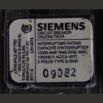 Siemens 2 Pole 30 Amp Push-in Breaker