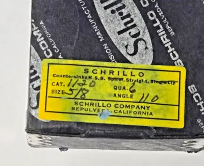 Schrillo 5/8" High Speed Steel Countersink 110 Degree #1120 USA Lot of 3