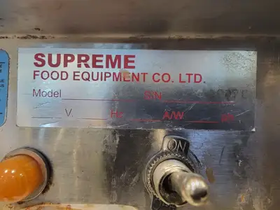 USED SUPREME FOOD EQUIPMENT HHS