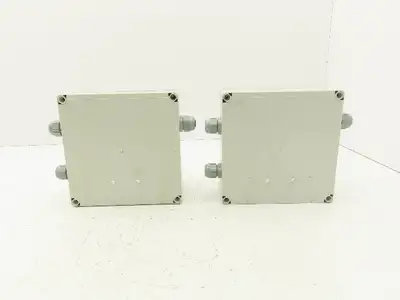 Hoffman 181810PCECC Polycarbonate Terminal Box 168.5x92mm Clear Cover Lot of 2