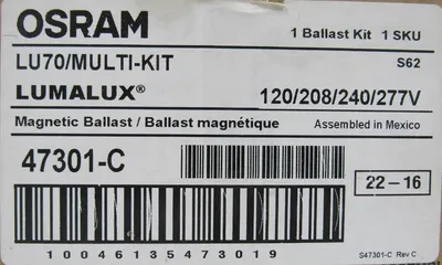 NEW OSRAM 47301-C BALLAST KIT LU70/MULTI-KIT 47301C