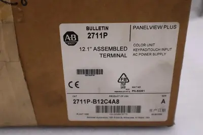 NEW ALLEN BRADLEY 2711P-BC12C4A8 PANELVIEW PLUS 1250 SER. A 12.1" 2711PBC12C4A8