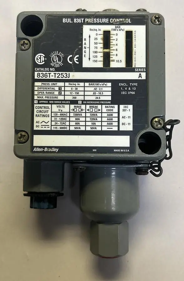 Used ALLEN-BRADLEY 836T-T253J Miscellaneous Equipment (Electrical & Power) Ohio US | Surplus Asset Holdings #1238866