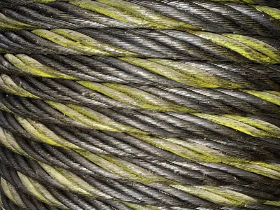 7/8" x 600' WIRE ROPE CABLE ON (2) WOOD SPOOLS: YOBRO #24344