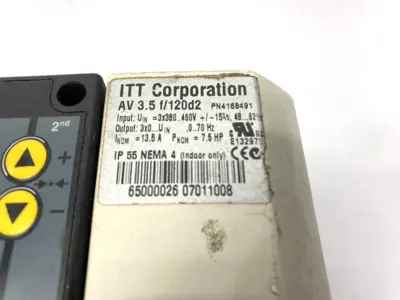 USED GOULDS PUMPS AQUAVAR VARIABLE SPEED PUMP CONTROL 7.5HP 13.5A