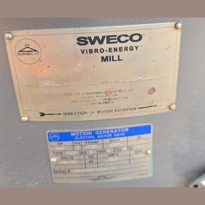 Used SWECO GM45L Attrition and Refining Mills US | Savona Equipment LTD #1345219