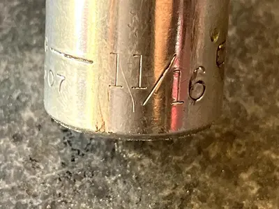 Vintage Craftsman SAE 11/16” Socket, -G-, 1/2 Drive, 12 Point, 47507 - USA 🇺🇸