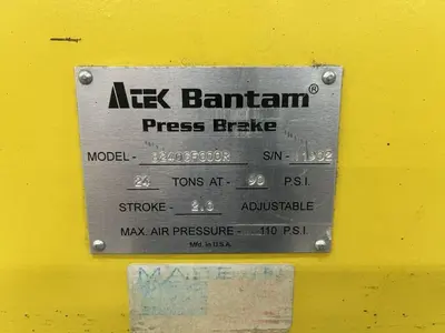 Used ATEK BANTAM 8240GFOOOR Press Brakes Georgia US | The Equipment Hub #1002618