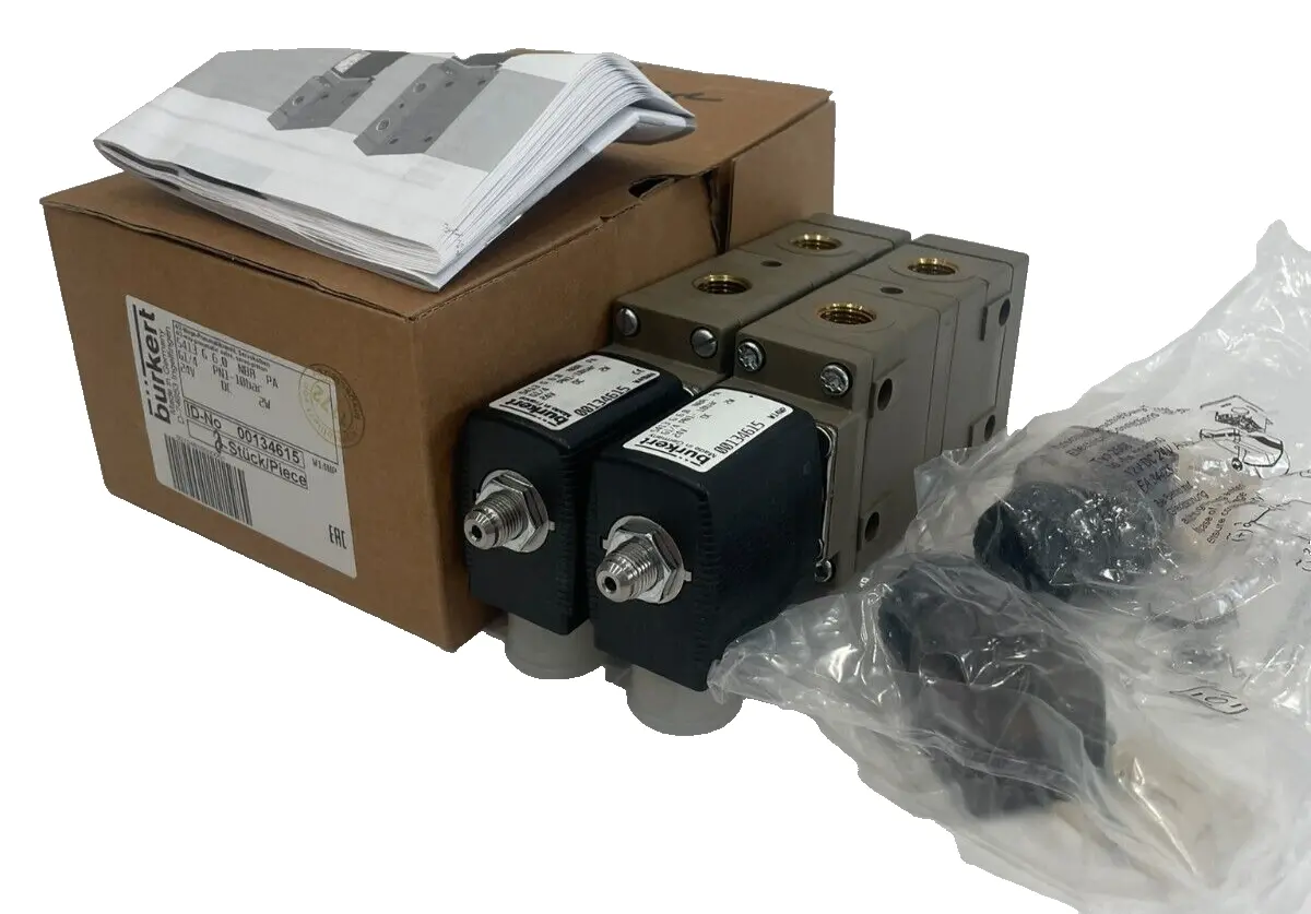 NEW BURKERT 00134615 SOLENOID VALVE LOT OF 2