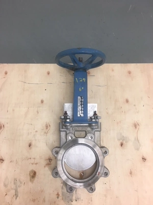 Dezurik 6"-150 Knife Gate Valve Hand Wheel Operated