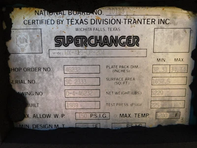 Used Superchanger _UNKNOWN_ Heat Exchangers Ohio US | Equipment Recovery Corp. #1331030