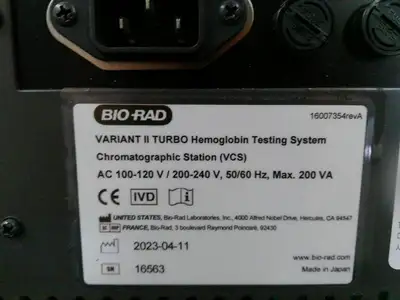 Bio-Rad VARIANT II VCS Hemoglobin Testing System w/ Computer