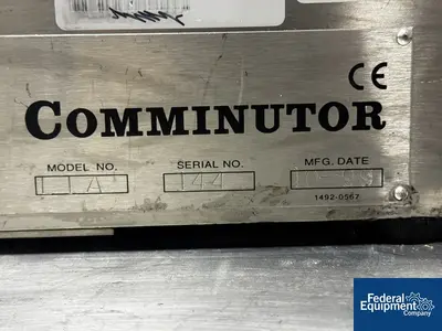 USED Fitzpatrick Fitzpatrick L1A Comminutor Fitzmill, S/S